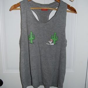 Peanuts cactus tank top featuring Snoopy